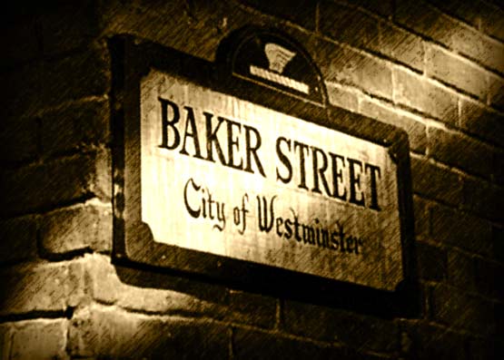 Letrero de calle en una película de Baker Street