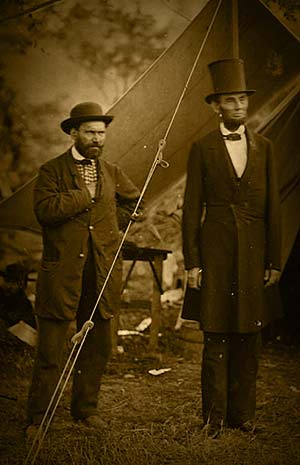 Allan Pinkerton con el presidente Abraham Lincoln