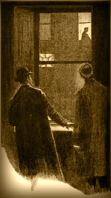 Watson y Holmes observando su casa desde Camden House